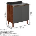 Balcao 2 Portas 70cm Em Mdf Kali Premium 12221x21 Nicioli