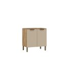 Balcão 2 Portas 800 Viv Aluminum Freijó/vanilla