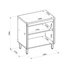 Balcão 2 Portas 80cm Allure Linea Brasil