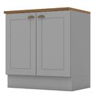 Balcão 2 Portas 80cm Americana Com Tampo Cooktop - Móveis Henn