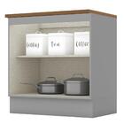 Balcão 2 Portas 80cm Americana Com Tampo Cooktop - Móveis Henn