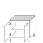 Balcão 2 Portas 80cm Com Pés 100 Mdf May Cadorin Móveis