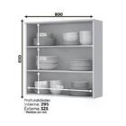 Balcão 2 Portas 80cm Com Tampo E Aéreo 2 Portas Americana - M