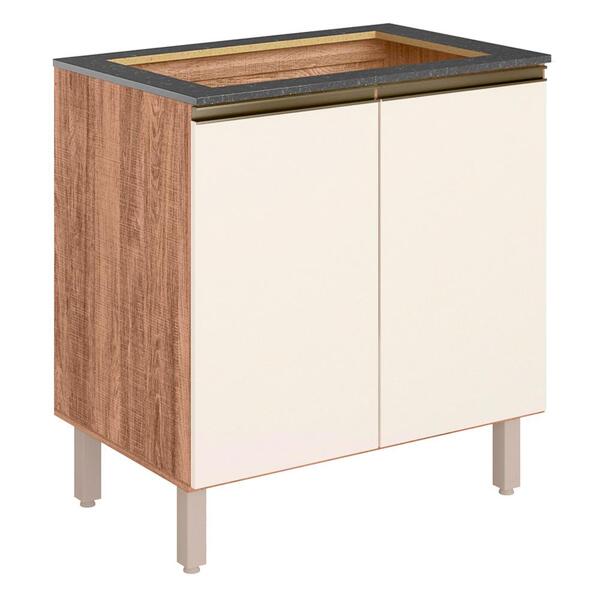 Balcao 2 Portas 80cm Com Tampo Para Cooktop Mdf Kali Premium