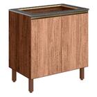 Balcao 2 Portas 80cm Com Tampo Para Cooktop Mdf Kali Premium