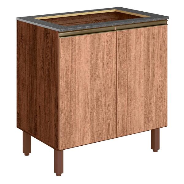 Balcao 2 Portas 80cm Com Tampo Para Cooktop Mdf Kali Premium