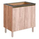 Balcao 2 Portas 80cm Com Tampo Para Cooktop Mdf Kali Premium