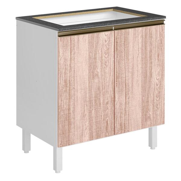 Balcao 2 Portas 80cm Com Tampo Para Cooktop Mdf Kali Premium