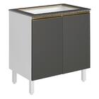 Balcao 2 Portas 80cm Com Tampo Para Cooktop Mdf Kali Premium