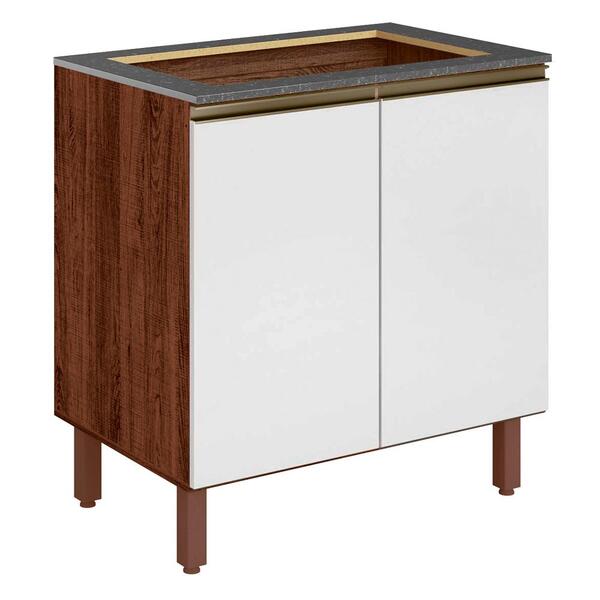 Balcao 2 Portas 80cm Com Tampo Para Cooktop Mdf Kali Premium