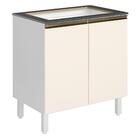 Balcao 2 Portas 80cm Com Tampo Para Cooktop Mdf Kali Premium