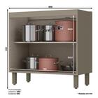 Balcão 2 Portas 80cm Connect Com Tampo Cooktop - Móveis Henn