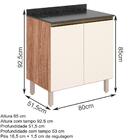 Balcao 2 Portas 80cm Em Mdf Kali Premium 12223x21 Nicioli