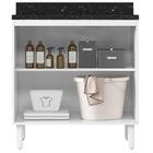 Balcao 2 Portas 80cm Em Mdf Kali Premium 12223x21 Nicioli