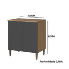 Balcão 2 Portas 80cm Juliana Aramóveis