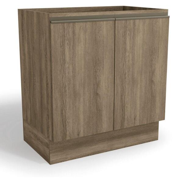 Balcão 2 Portas 80cm Linha Maxxi Em Mdp Kappesberg Nogal