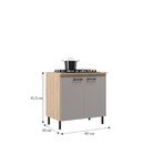 Balcão 2 Portas 80cm Maysa Aveiro Oak/cinza Urbano