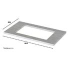Balcão 2 Portas 80cm Nova York Com Tampo Cooktop - Móveis Henn