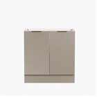 Balcão 2 Portas 80cm Sem Tampo Com Rodapé Puxador 150mm Ipane