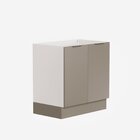 Balcão 2 Portas 80cm Sem Tampo Com Rodapé Puxador 150mm Ipane