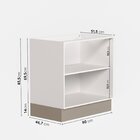 Balcão 2 Portas 80cm Sem Tampo Com Rodapé Puxador 150mm Ipane