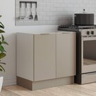 Balcão 2 Portas 80cm Sem Tampo Com Rodapé Puxador 150mm Ipane