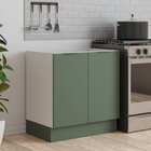 Balcão 2 Portas 80cm Sem Tampo Com Rodapé Puxador 150mm Ipane