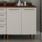 Balcão 2 Portas 80cm Tarantela Chocolate/off White