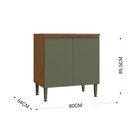 Balcão 2 Portas 85cm Greta Freijó/oliva