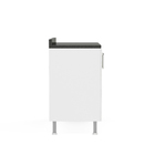 Balcão 2 Portas Branco com Tampo Preto Florida