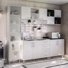 Balcão 2 Portas Branco com Tampo Preto Florida