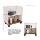 Balcão 2 Portas Com Base E Pés De Madeira Maciça Joy Off White