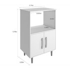 Balcão 2 Portas Com Tampo E Nicho Para Forno Poliman Móveis B