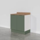 Balcão 2 Portas Com Tampo E Rodapé Ipanema Cabecasa Madeiraor