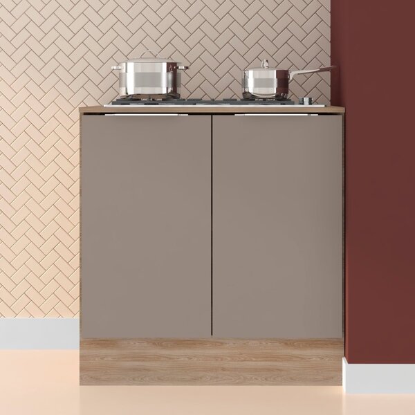 Balcão 2 Portas Com Tampo Para Cooktop Ferrara Poliman Móveis