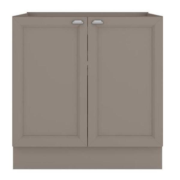 Balcão 2 Portas Cooktop Sem Tampo Sara 0,80m Fumê - Fdecor