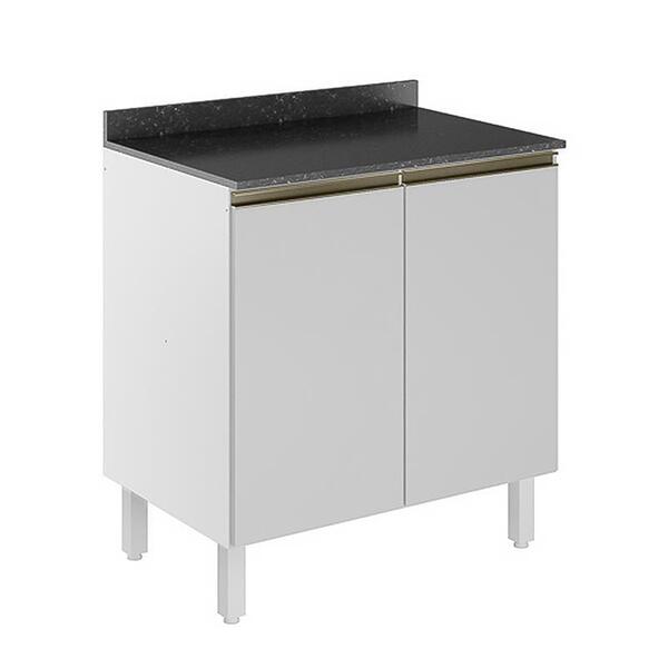 Balcão 2 Portas Kali Premium 60cm Com Tampo Mdf 25mm - Nicioli