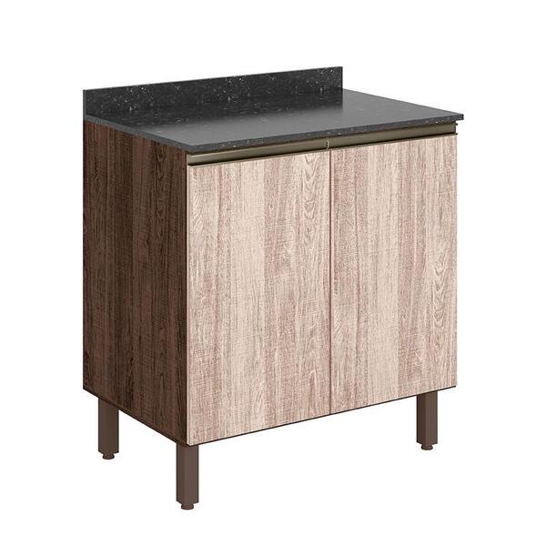 Balcão 2 Portas Kali Premium 70cm Com Tampo Mdf 15mm - Nicioli