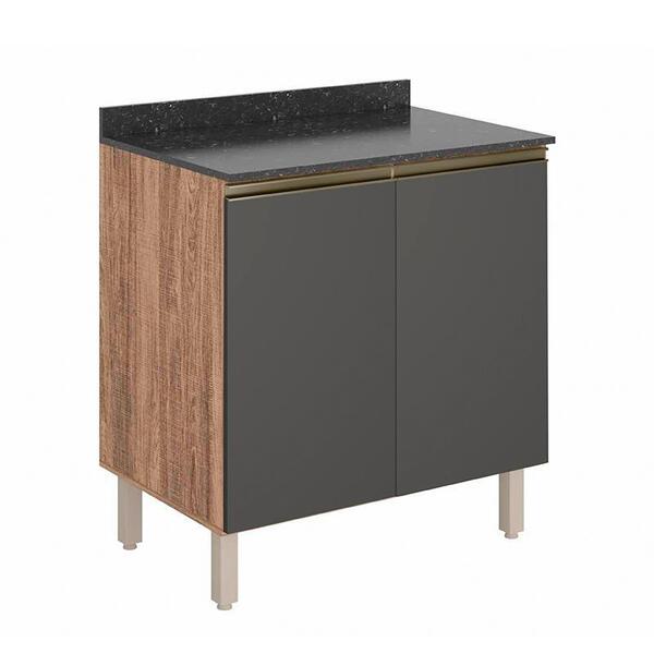 Balcão 2 Portas Kali Premium 70cm Com Tampo Mdf 25mm - Nicioli