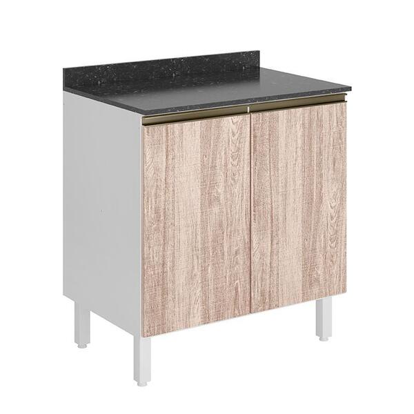 Balcão 2 Portas Kali Premium 70cm Com Tampo Mdf 25mm - Nicioli