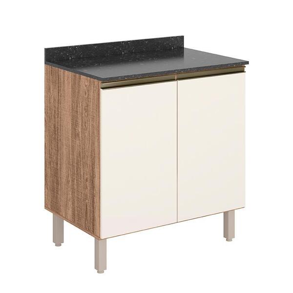 Balcão 2 Portas Kali Premium 70cm Com Tampo Mdf 25mm - Nicioli