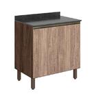 Balcão 2 Portas Kali Premium 80cm Com Tampo Mdf 25mm - Nicioli