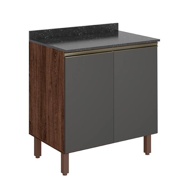 Balcão 2 Portas Kali Premium 80cm Com Tampo Mdf 25mm - Nicioli