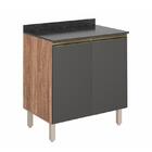 Balcão 2 Portas Kali Premium 80cm Com Tampo Mdf 25mm - Nicioli