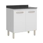 Balcão 2 Portas Loá 80cm Com Tampo Mdp - Nicioli