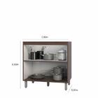 Balcão 2 Portas Lyon Factual Amendoa - Fdecor