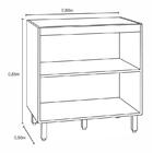 Balcão 2 Portas Lyon Factual Carvalho - Fdecor