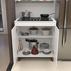 Balcão 2 Portas Para Cooktop 4 Bocas Branco