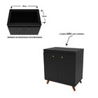 Balcão 2 Portas Para Cooktop 4 Bocas Preto