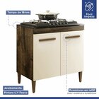 Balcão 2 Portas Para Cooktop 4 Bocas Sevilha Ypê/off White